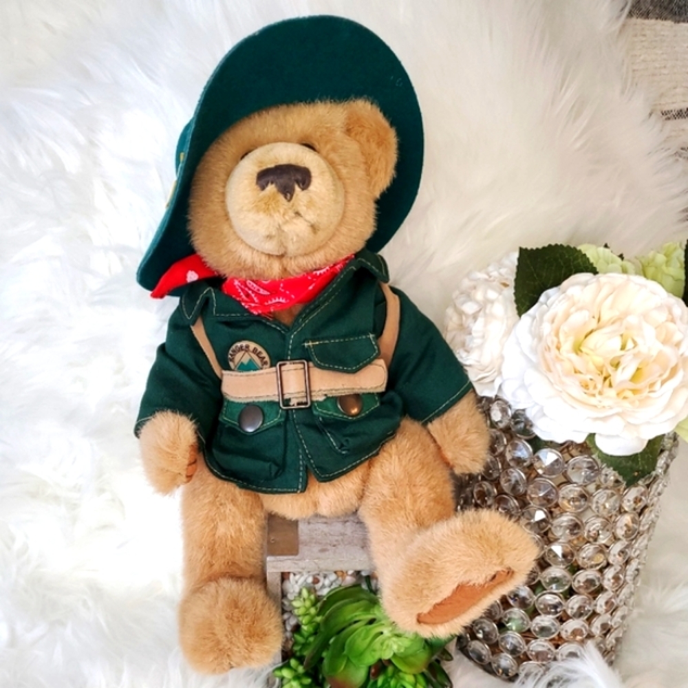VTG Ranger Gus Bear - 12in. Stuffed/Plush Jointed Teddy Bear - Forest Friends